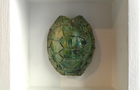 SENSI ARTE, Memorabilia: tartaruga, ceramica raku, cm 20 x 20 x 5