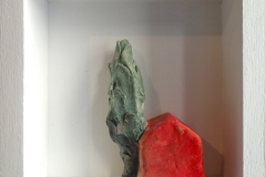 SENSI ARTE, Memorabilia: toscana rossa, ceramica raku, cm 20 x 20 x 5