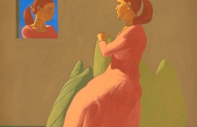 SENSI ARTE, Giardino segreto (V), tempera su tavola,  cm 57 x 75