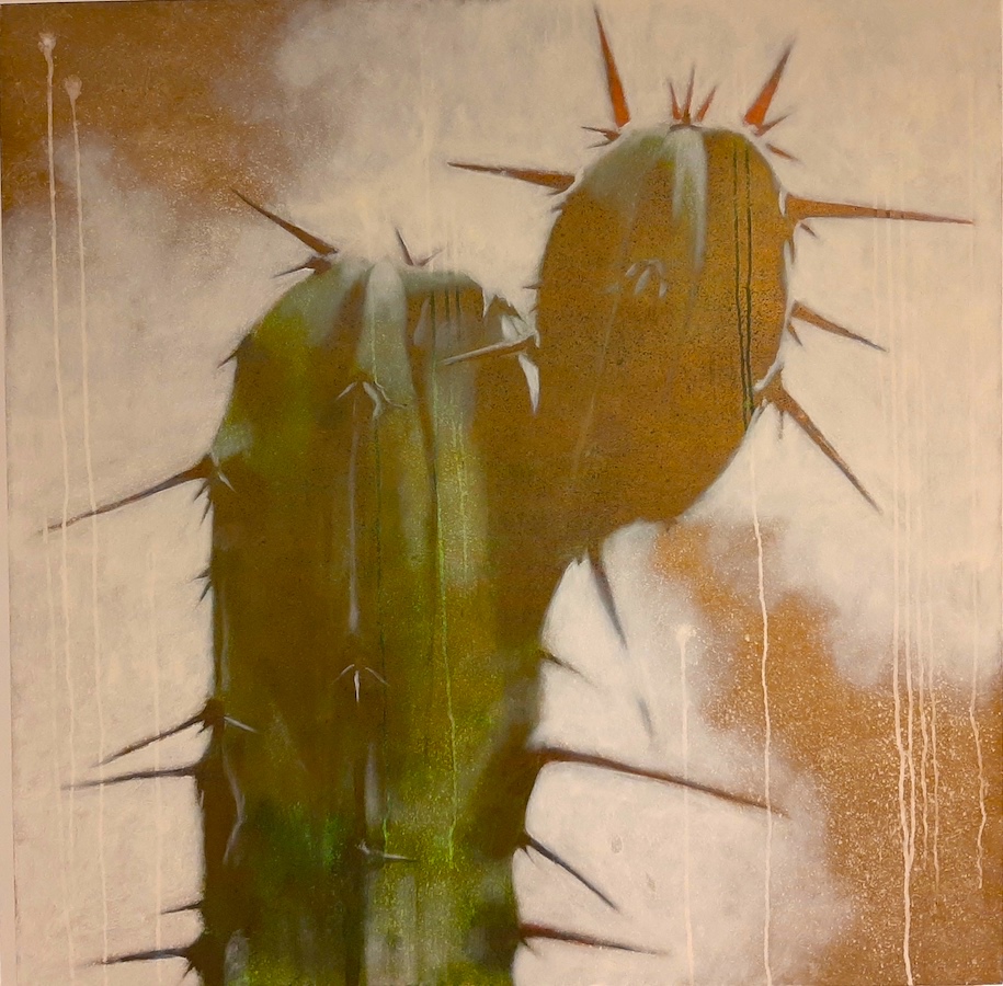 SENSI ARTE, Cactus, Essenthia,  acrilico su tela, cm 120 x 120, BRLM_16