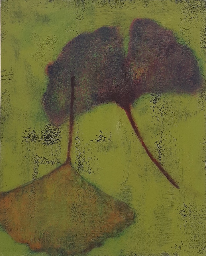 SENSI ARTE, Leaves Effect, acrilico su  cartonlegno, cm 25 x 20, BRLM_204