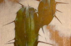 SENSI ARTE, Cactus, Essenthia,  acrilico su tela, cm 120 x 120, BRLM_16