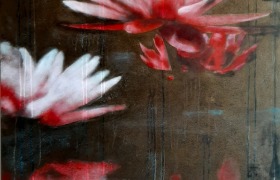 SENSI ARTE, Lotus, il segreto dell'acqua, acrilico su tela, cm 120 x 100, BRLM_14