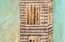 SENSI ARTE, Torre, mista su tavola, cm 75 x 100