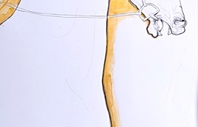 SENSI ARTE, La grande tradizione del Palio,  disegno su carta, cm 45 x 30