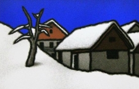 SENSI ARTE, Seconda neve, serigrafia su carta, cm 30 x 30_STFT_478