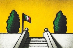 SENSI ARTE, Bandiera, serigrafia su carta, cm 50 x 70_STFT_69b